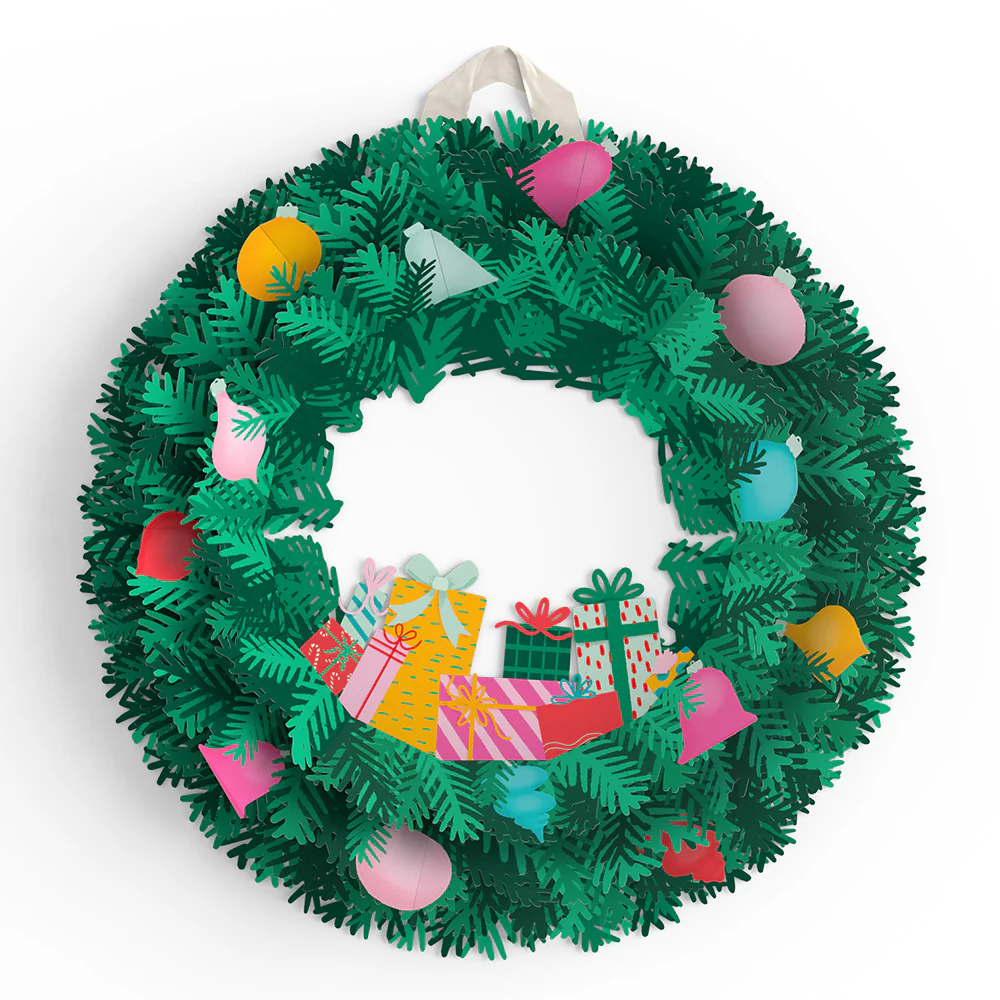 Christmas Joy Wreath and Poinsettia Holiday Sentiment Set - Image 3