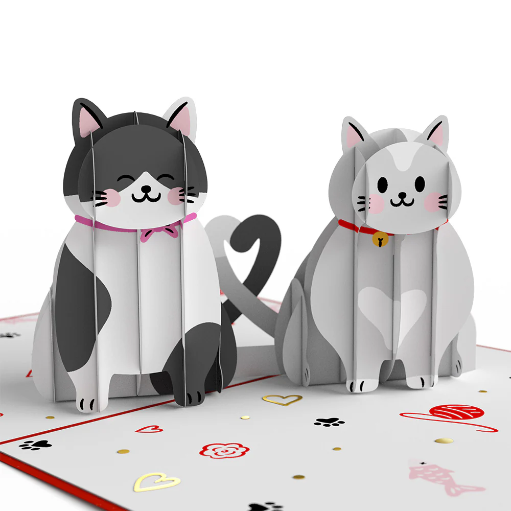 Love Cats Pop-Up Card and Sentiment Set - Image 3