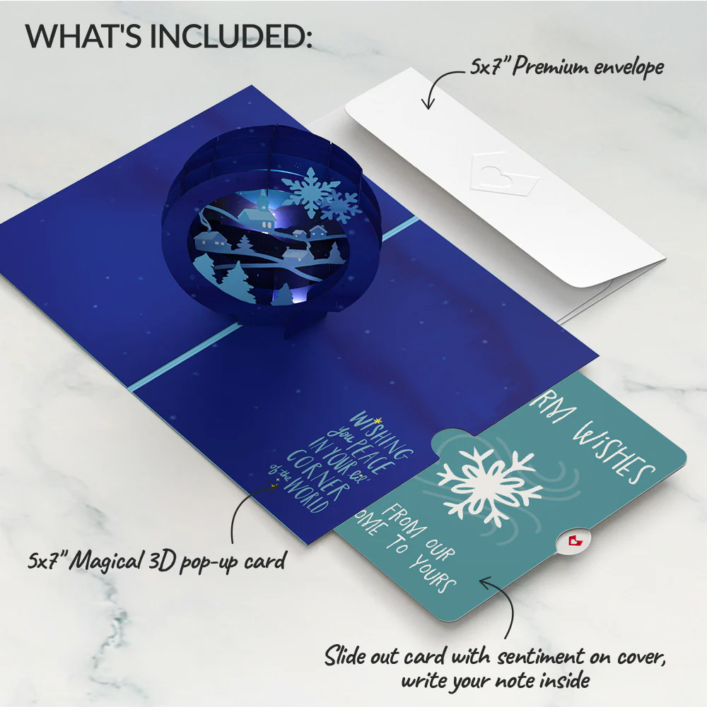 Season of Light Winter Village Light-Up Pop-Up Card and Sentiment Set - Image 2