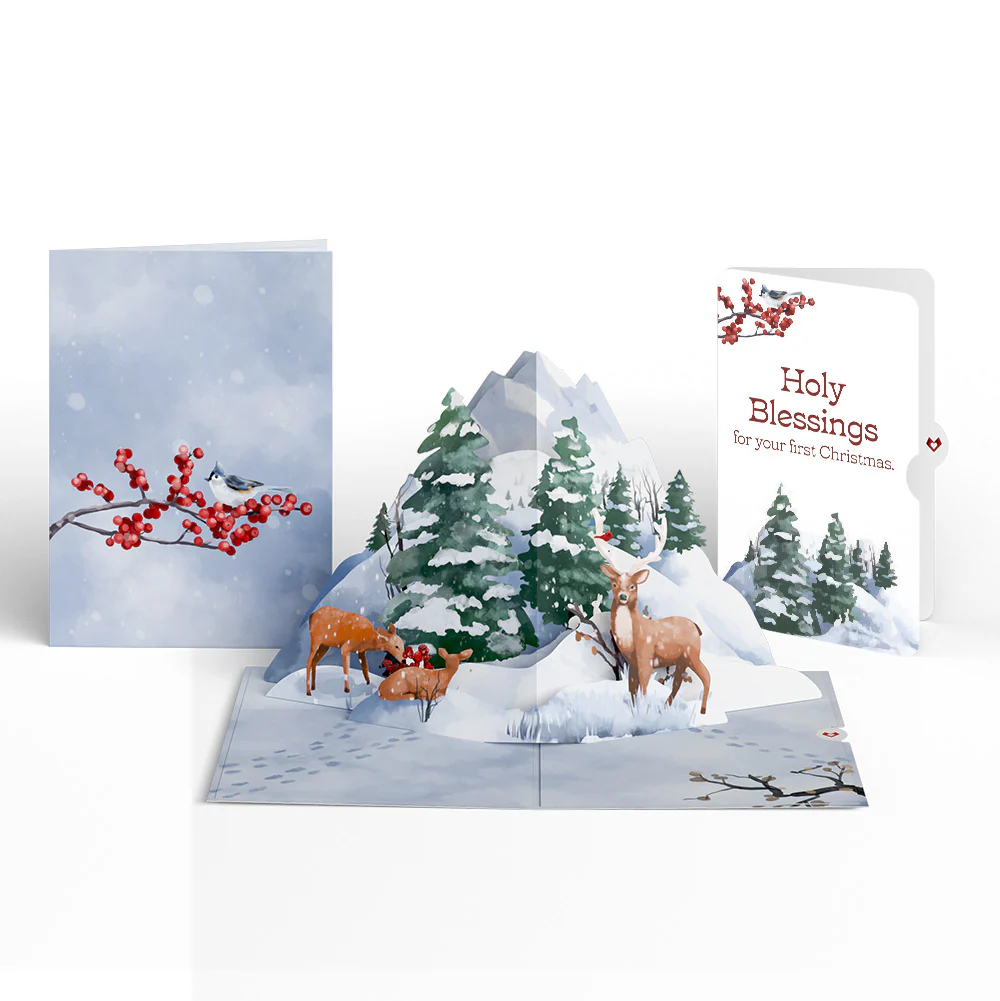 Snowfall's Hush First Christmas Pop-Up Card and Sentiment Set